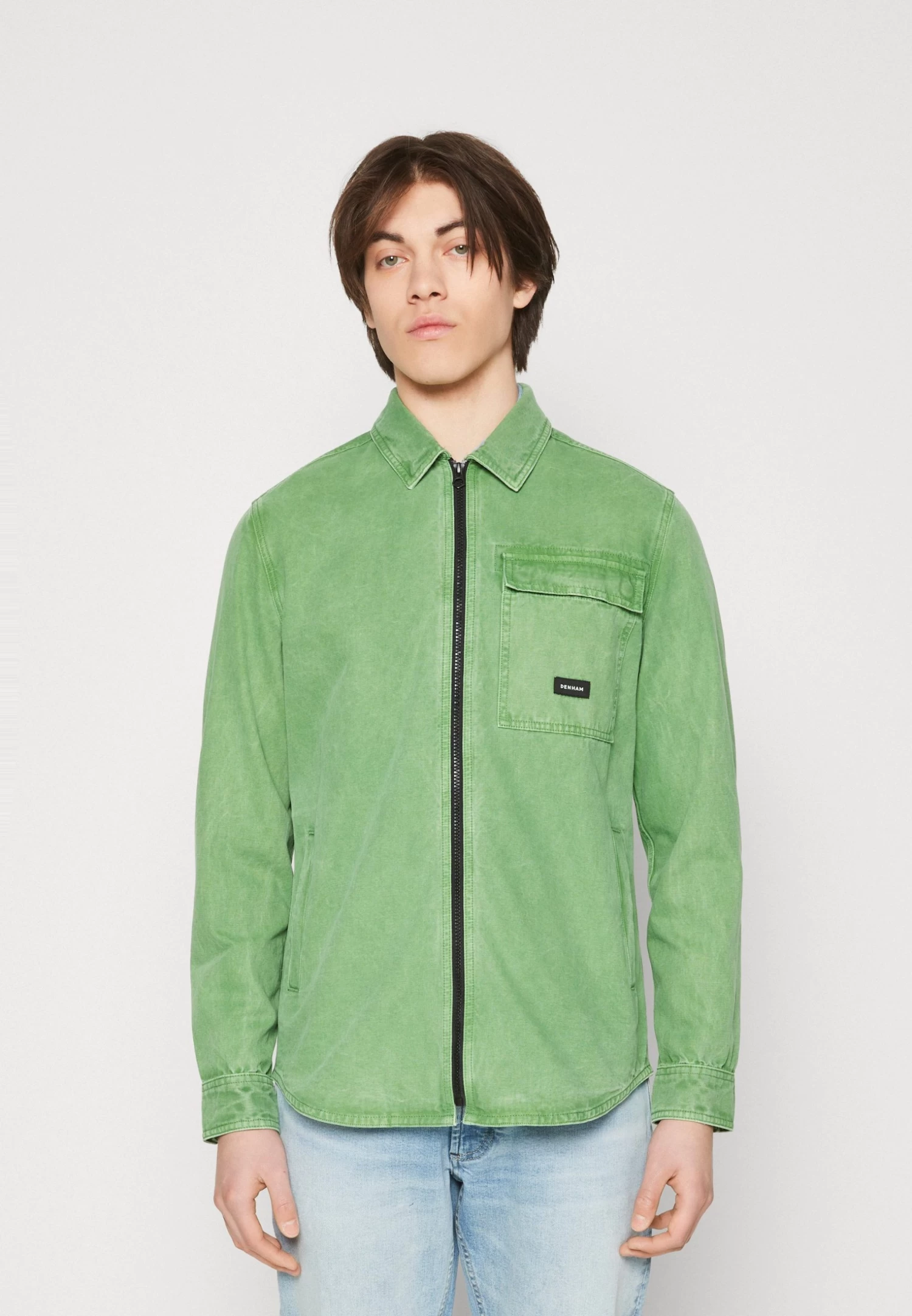 Denham Burton Zip Jacket - Summer Jacket - English Ivy Green