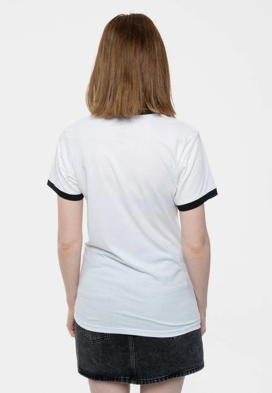 The Rolling Stones Signature Band Logo Ringer - Print T-Shirt - White - Image 3