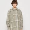 Sean John Script Logo Overshirt - Short Coat - Beige