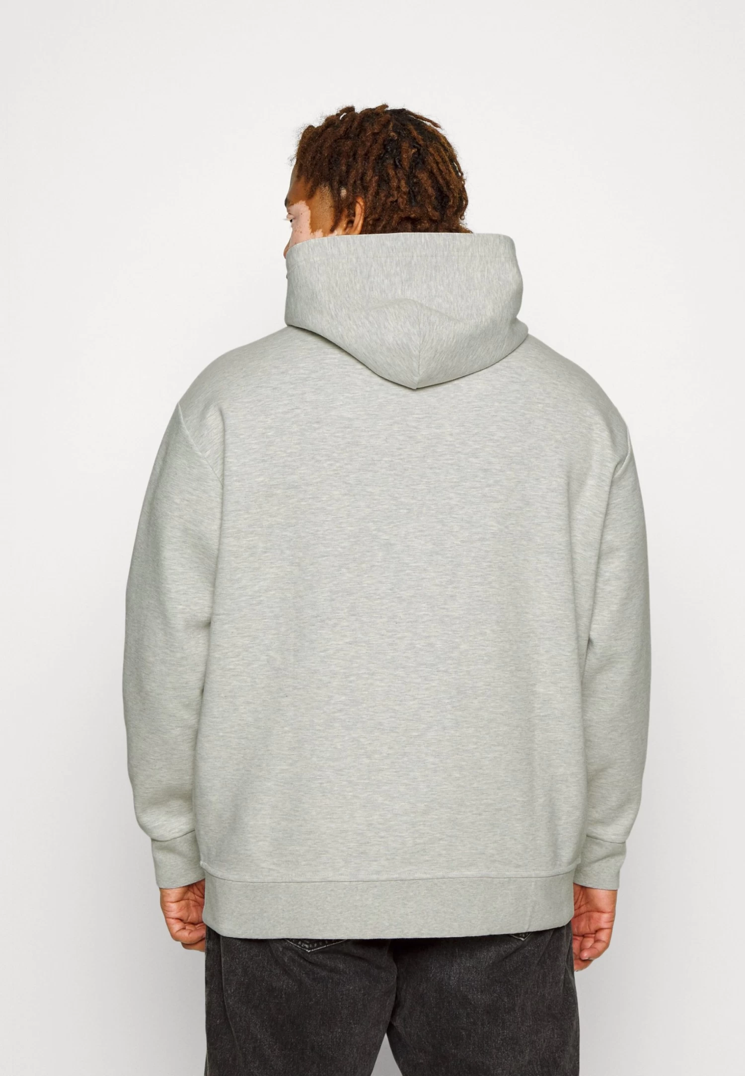 Double-Knit Full-Zip Hoodie - Zip-Up Sweatshirt - Grey - Image 3