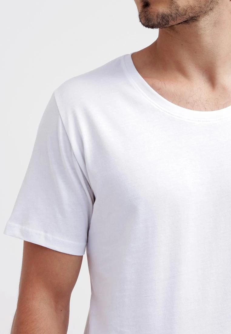 Only & Sons Onsmatt Longy Ss Noos - Basic T-Shirt - White - Image 4