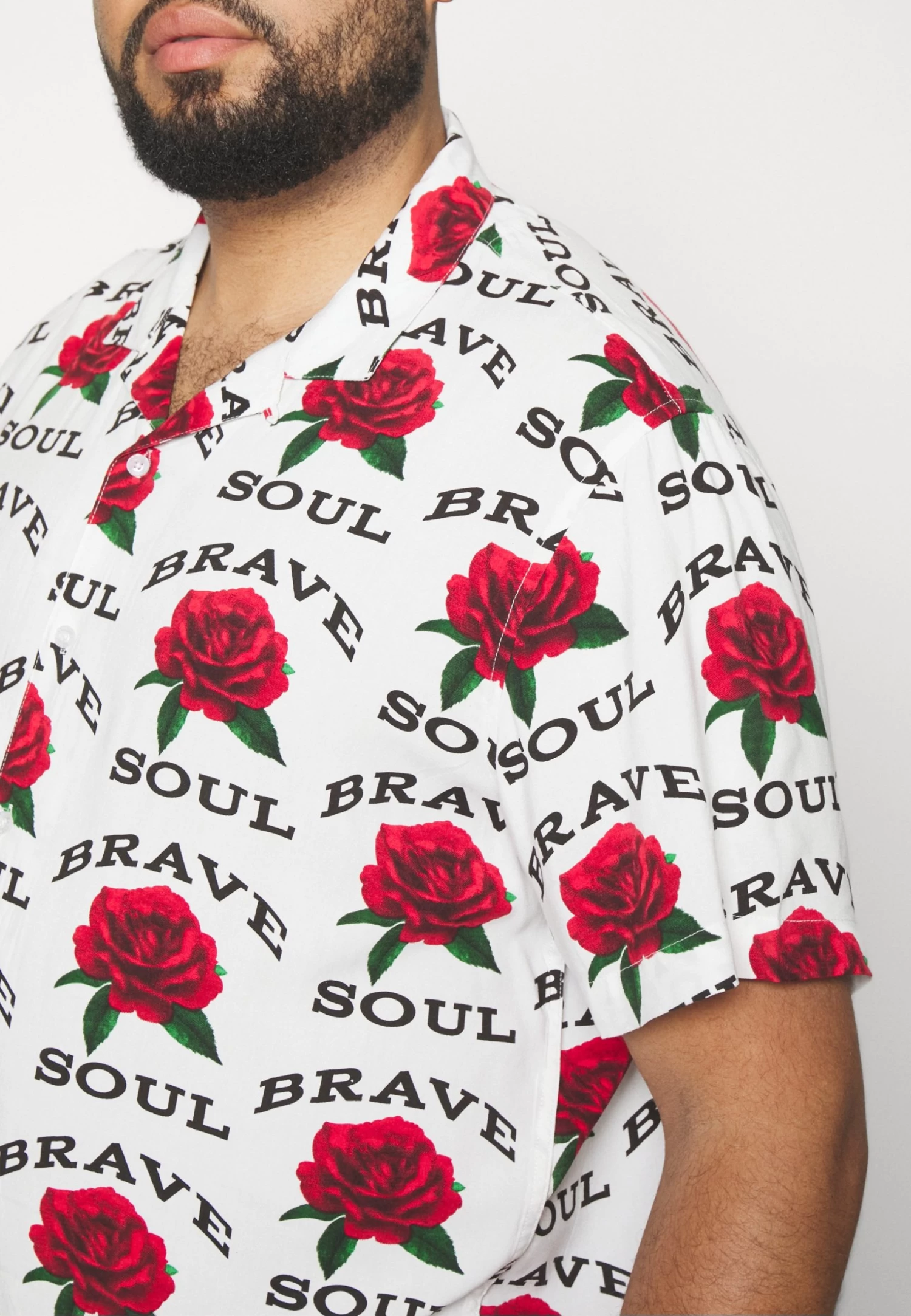 BRAVE SOUL Shirt - White/Multi Print - Image 6