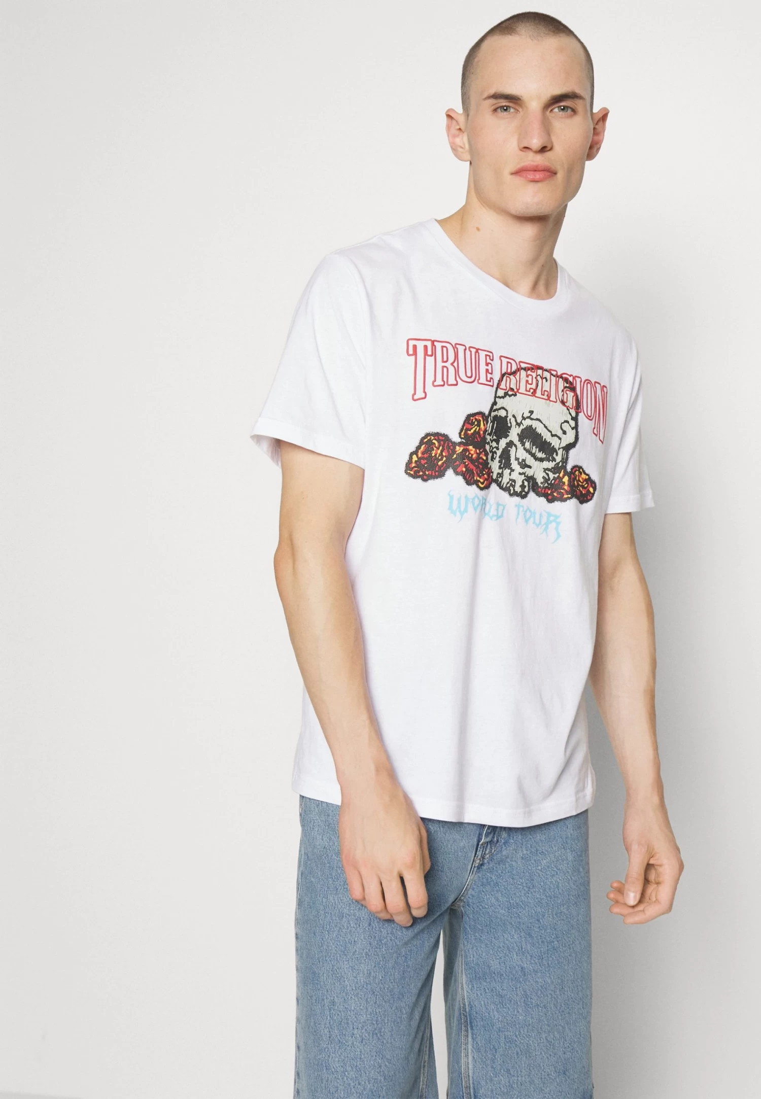 True Religion True Skull- Print T-Shirt - White - Image 5