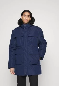 Exploration Pocket Long Jacket - Winter Coat - Navy