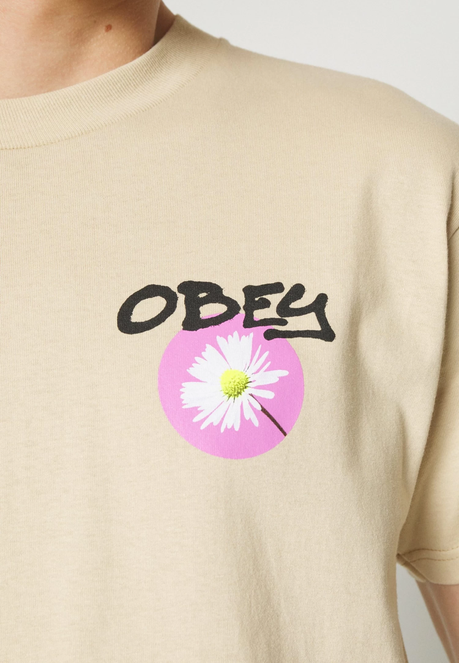 Obey Clothing One Two - Print T-Shirt - Sand - Image 7