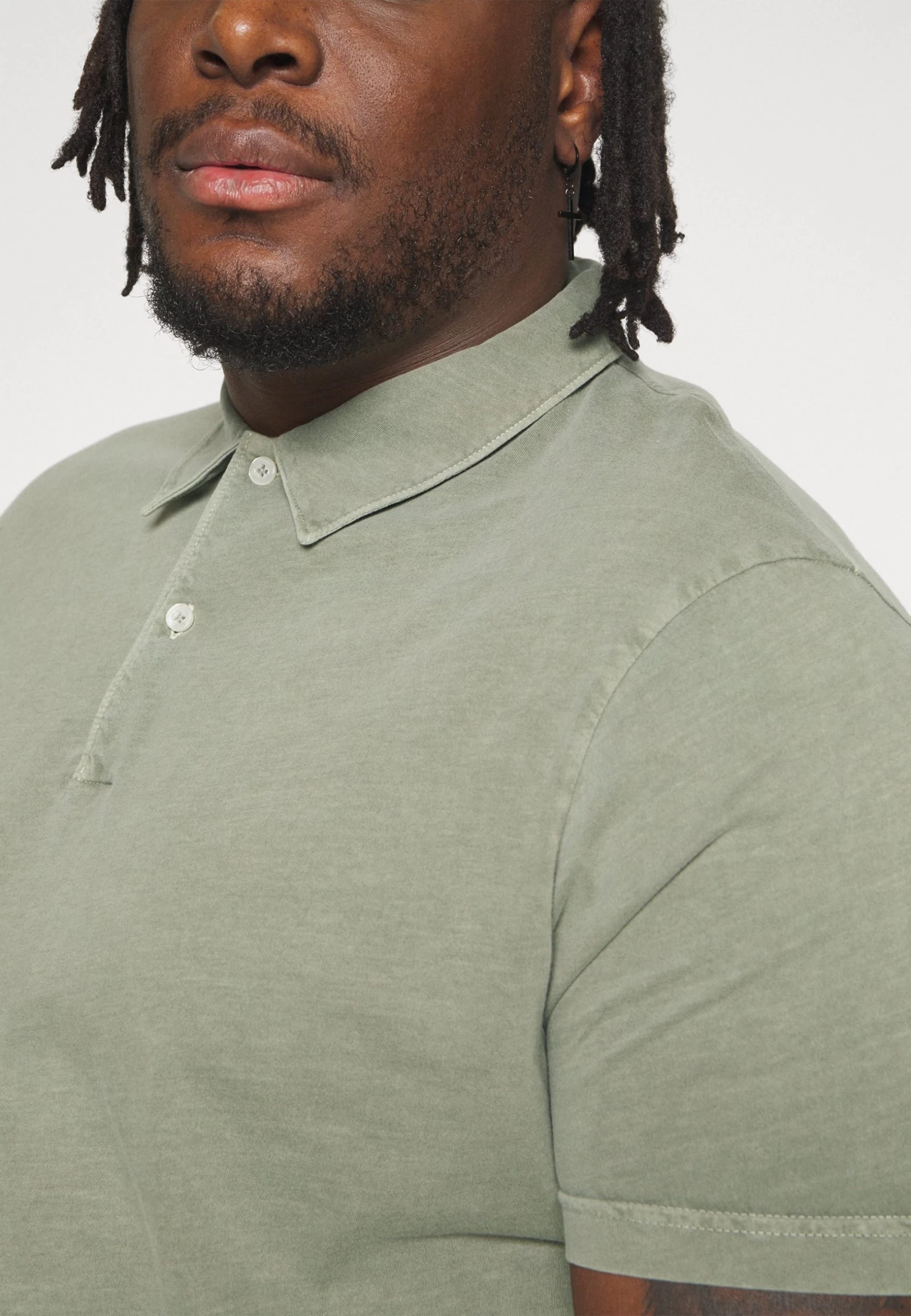 Marc O'Polo Short Sleeve Logo Artwork Straight Hem With Slits At Side- Polo Shirt - Olive - Image 7