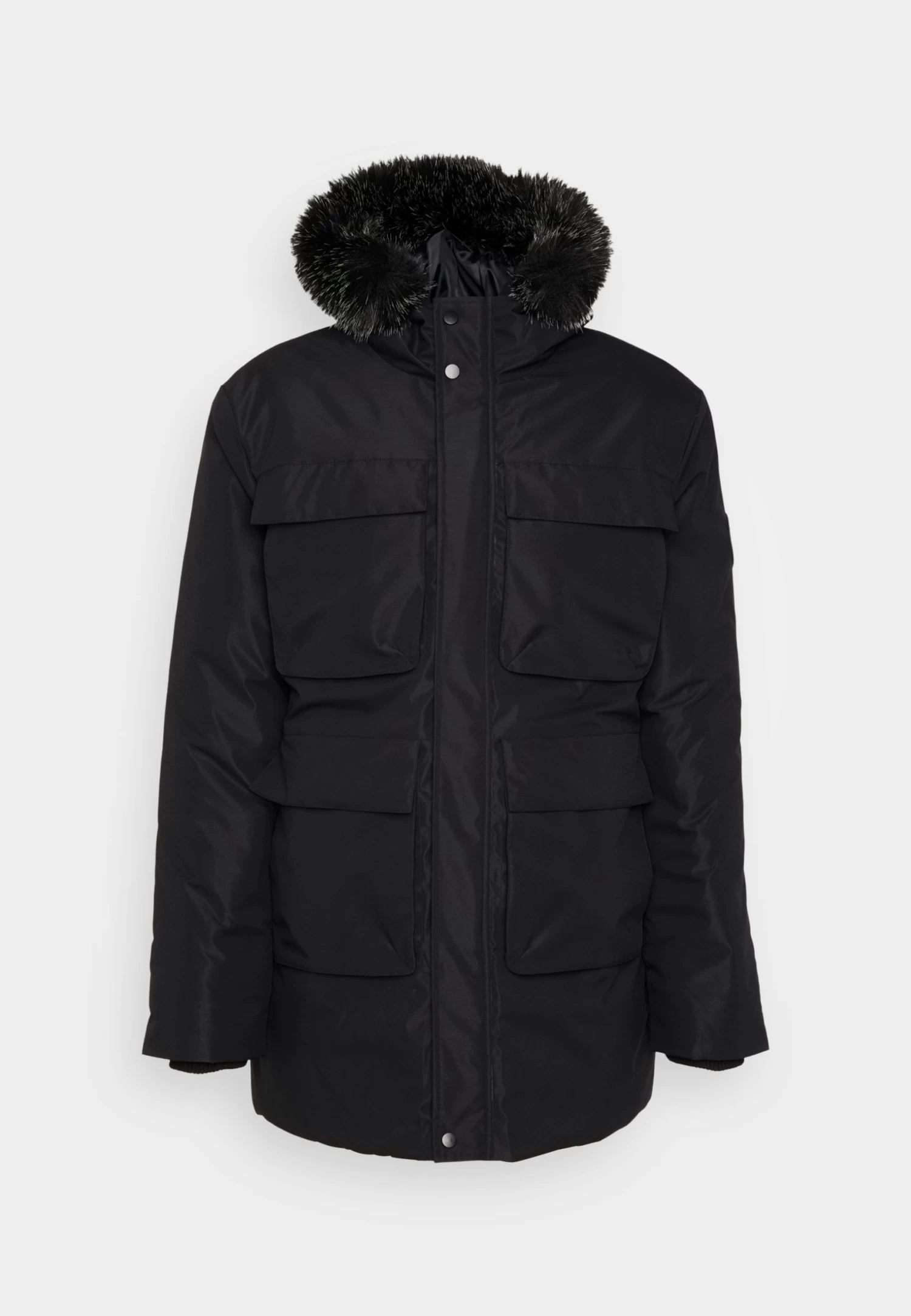 Exploration Pocket Long Jacket - Winter Coat - Black - Image 5