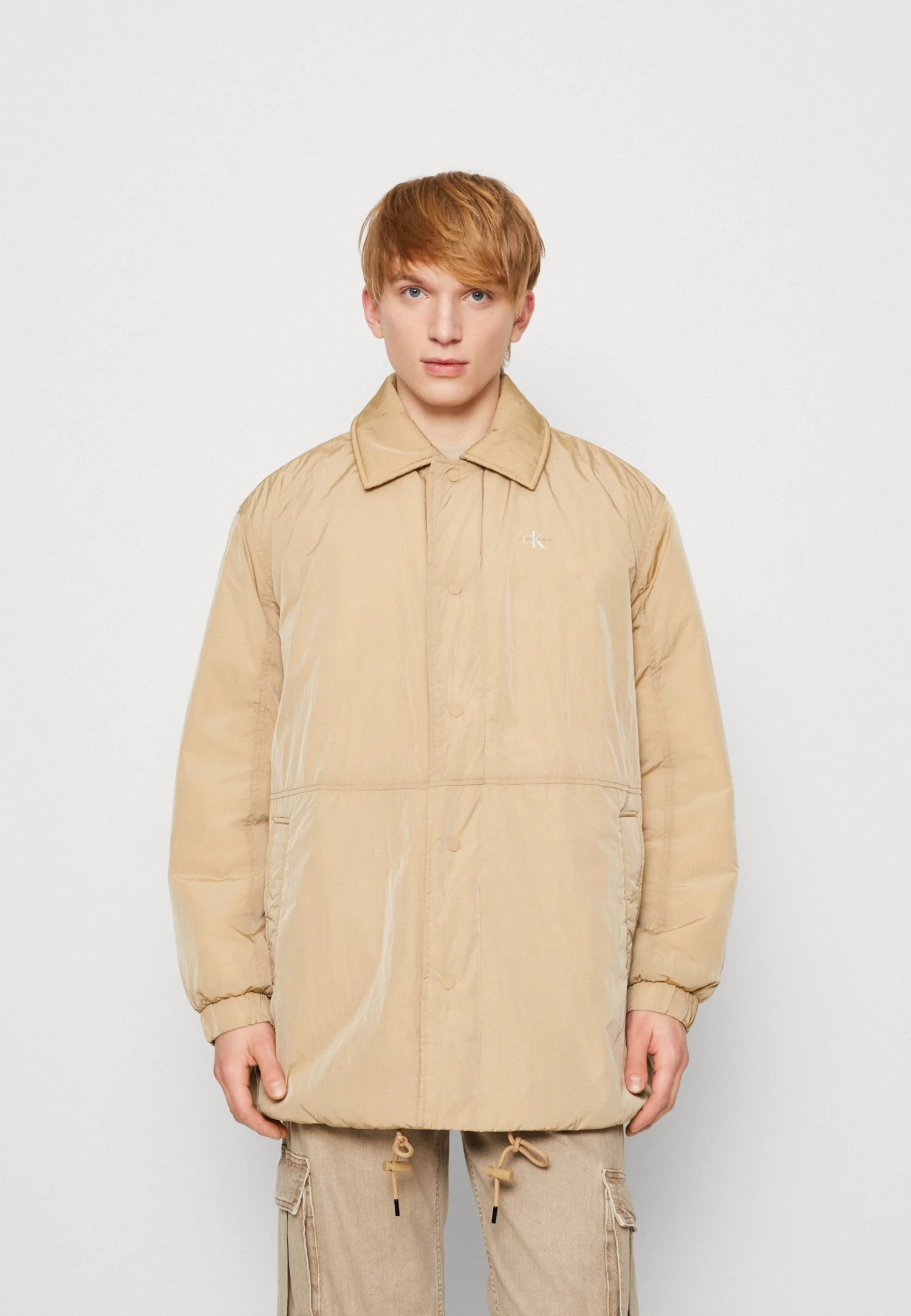 Calvin Klein Jeans Archival Monologo Coach Jacket - Parka - Travertine