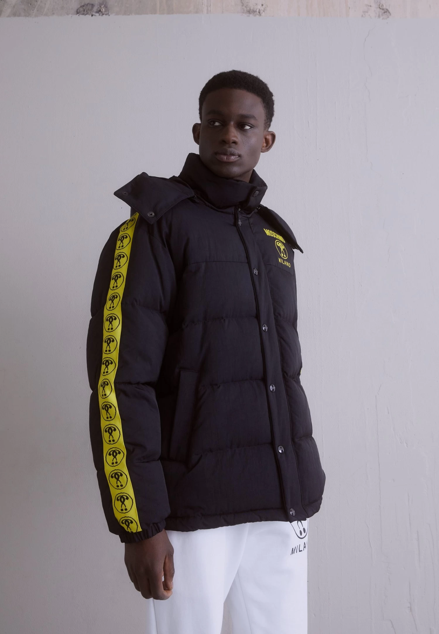 MOSCHINO Long Jacket - Winter Coat - Black