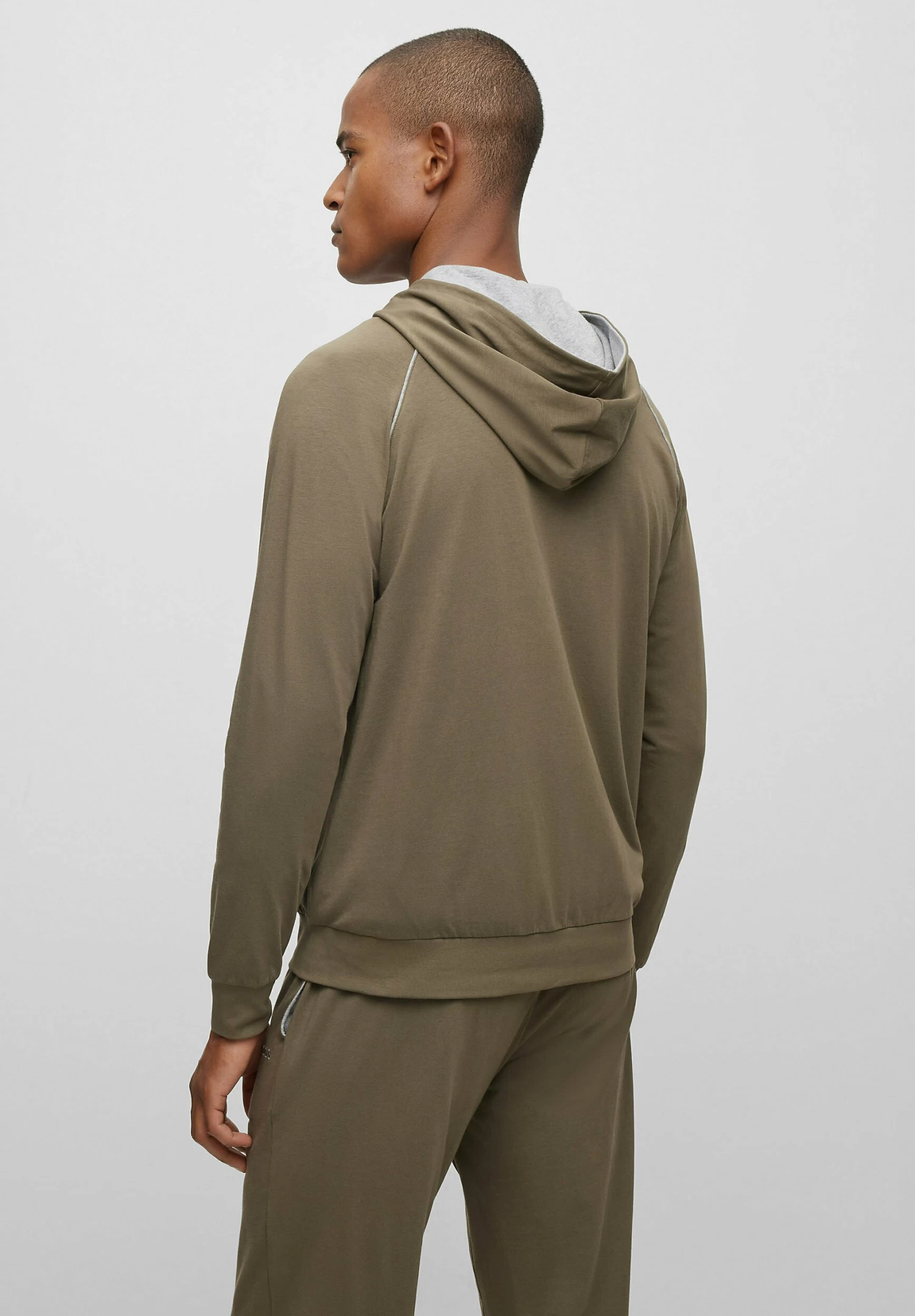 Boss Mix Amp Match H - Zip-Up Sweatshirt - Open Green Twentytwo - Image 3