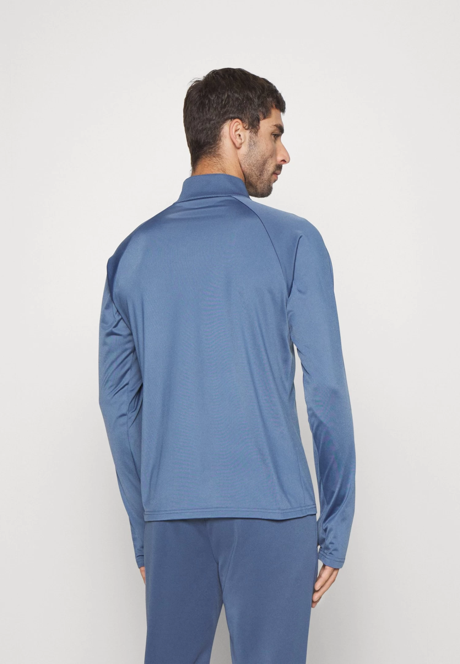 Puma Teamliga 1/4 Zip - Long Sleeved Top - Inky Blue/Fire Orchid - Image 3