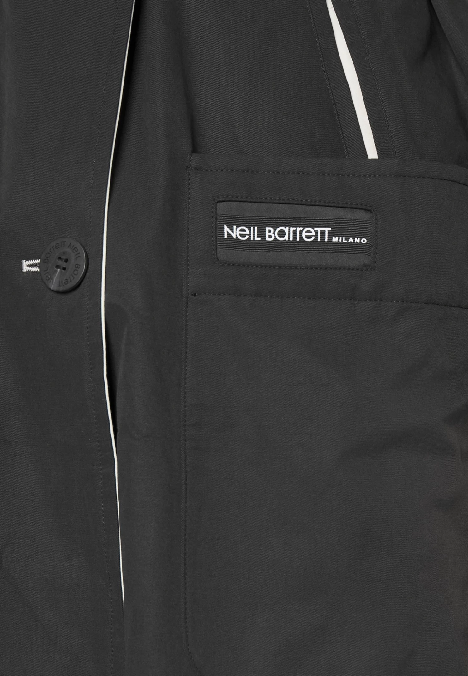 Neil Barrett Reversible - Trenchcoat - Black/Ivory - Image 6