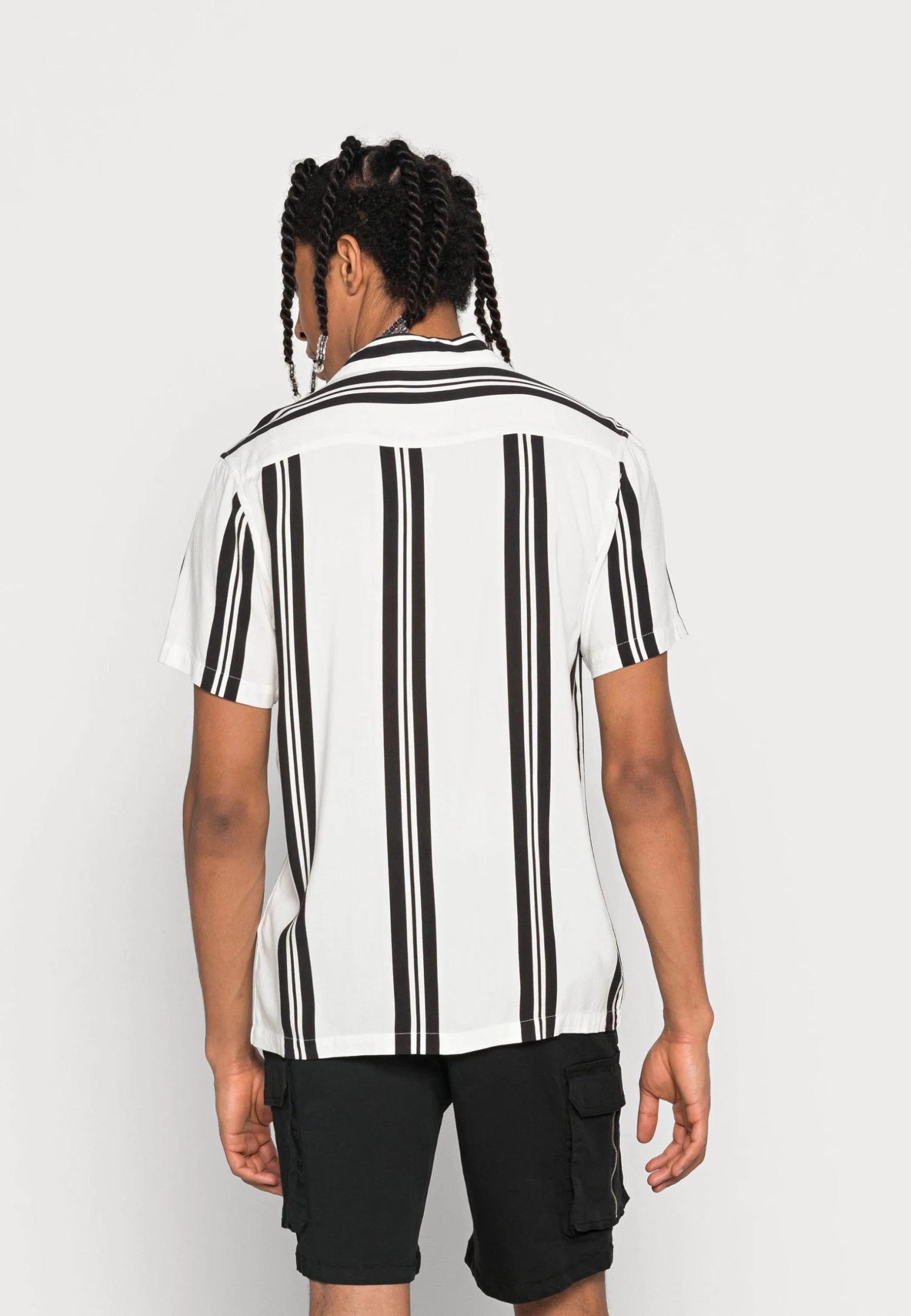 BRAVE SOUL Rhone - Shirt - Optic White/Jet Black - Image 3