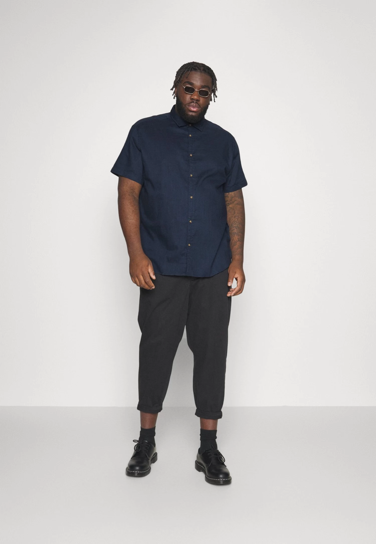 Jack & Jones Jjslub Shirt Plus - Shirt - Navy Blazer - Image 2