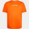 Calvin Klein Hero Logo Comfort- Print T-Shirt - Spicy Orange