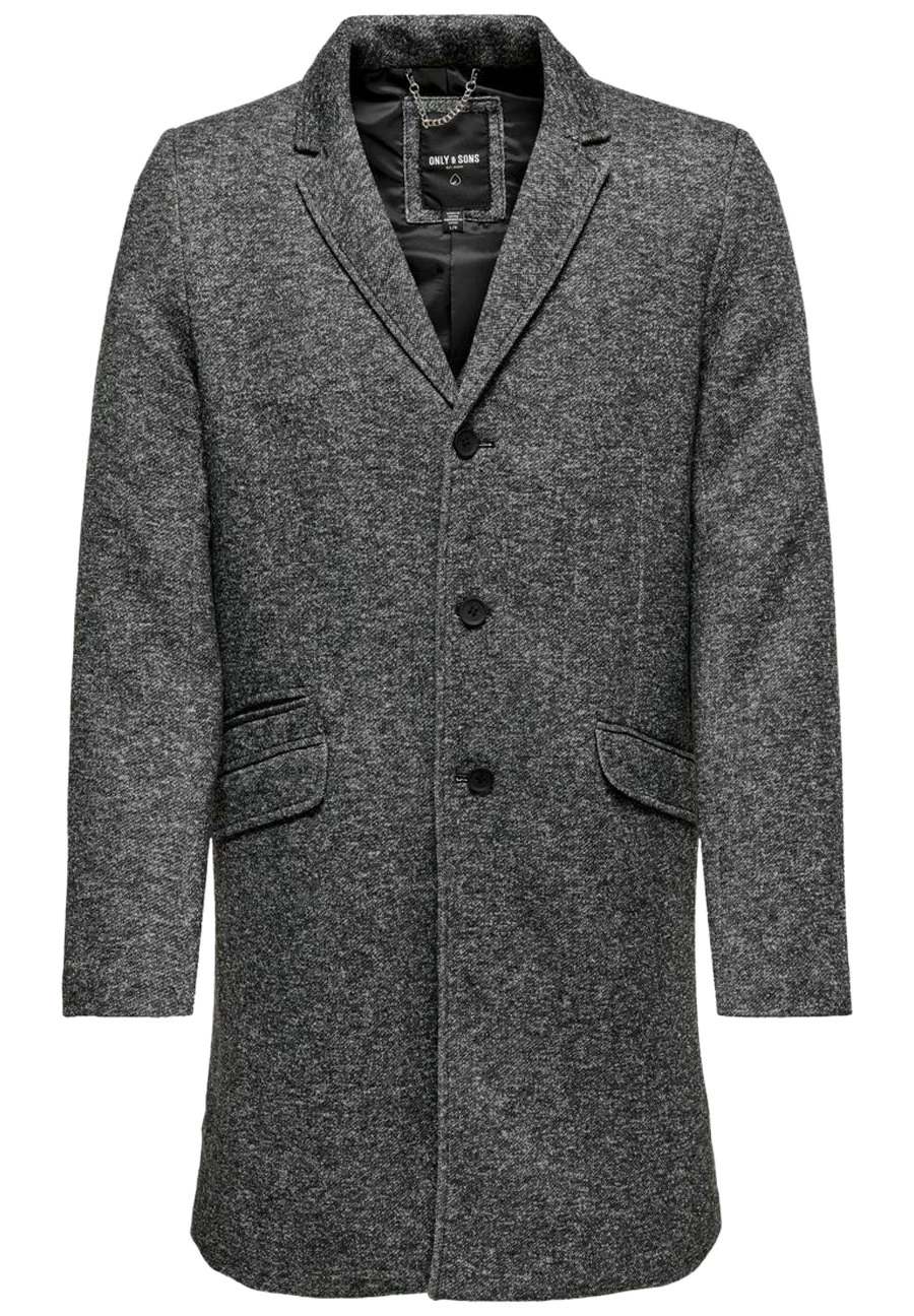 Only & Sons Onsjulian King Coat - Classic Coat - Dark Grey Melange - Image 2