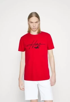 Hollister Co. Script Tech Logo - Print T-Shirt - Red