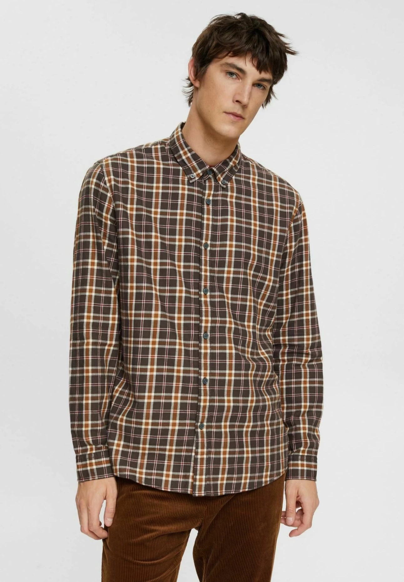 ESPRIT Mit Karos - Shirt - Dark Grey