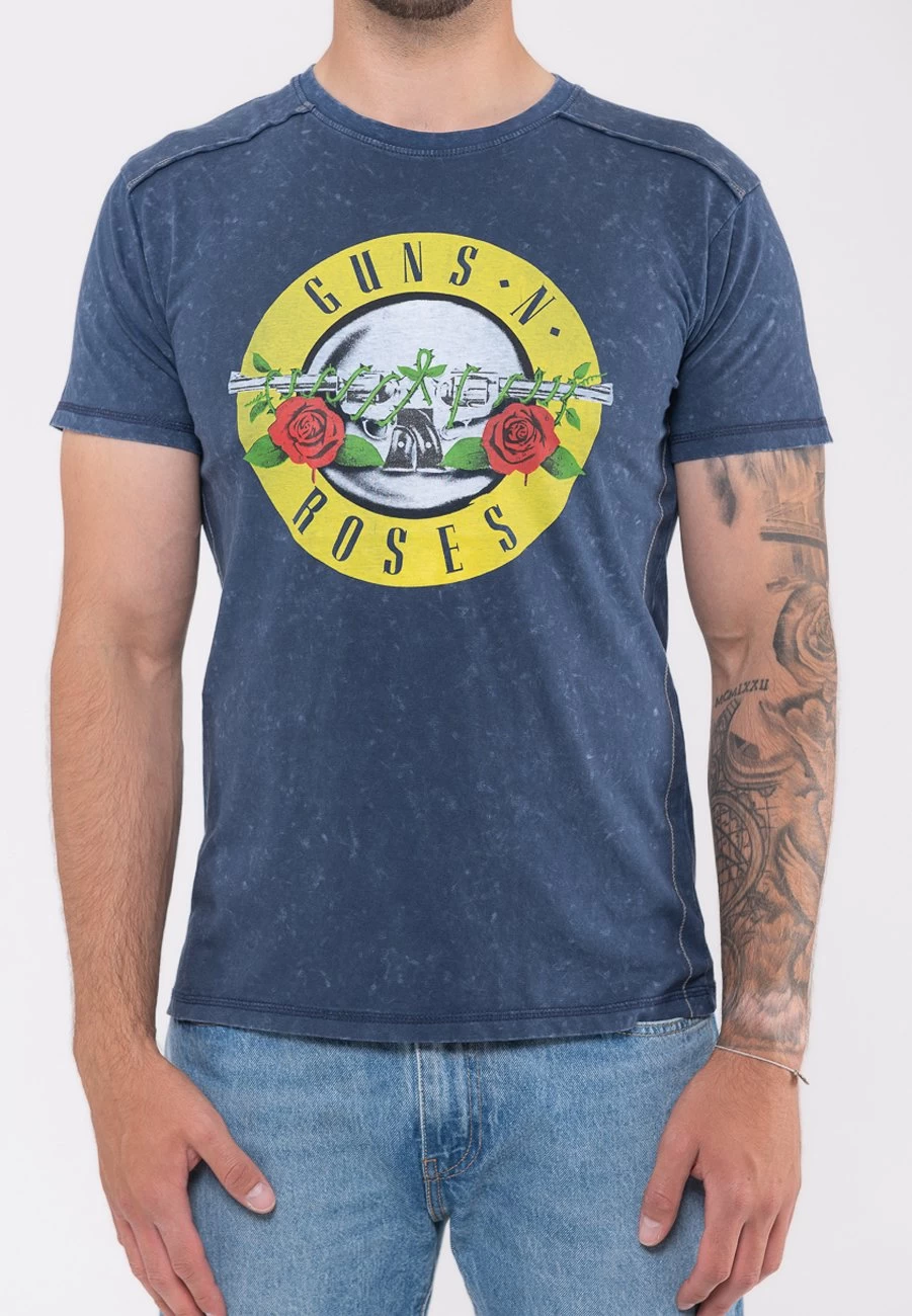 Guns N' Roses Classic Band Logo Snow Wash - Print T-Shirt - Image 4