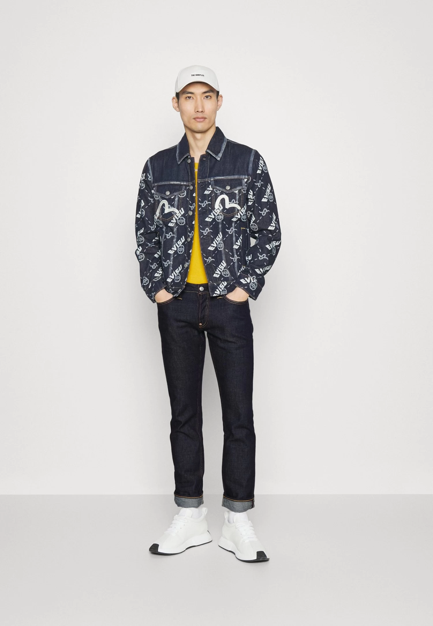 Evisu Ht, Graffiti Daruma Daicock Printed Jeans - Straight Leg Jeans - Indigo - Image 2