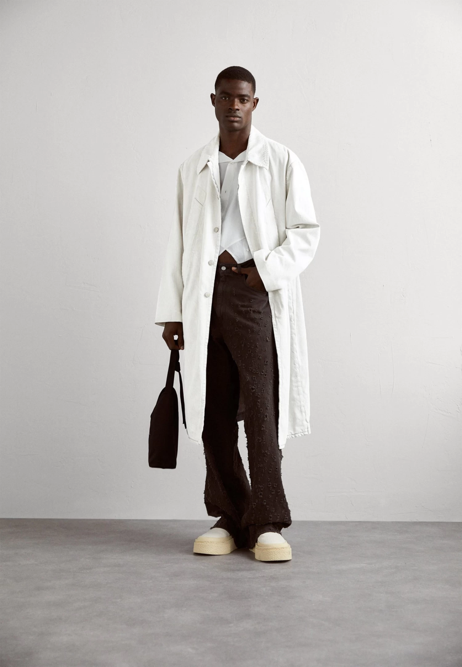 MM6 Maison Margiela Unisex - Trenchcoat - White - Image 2