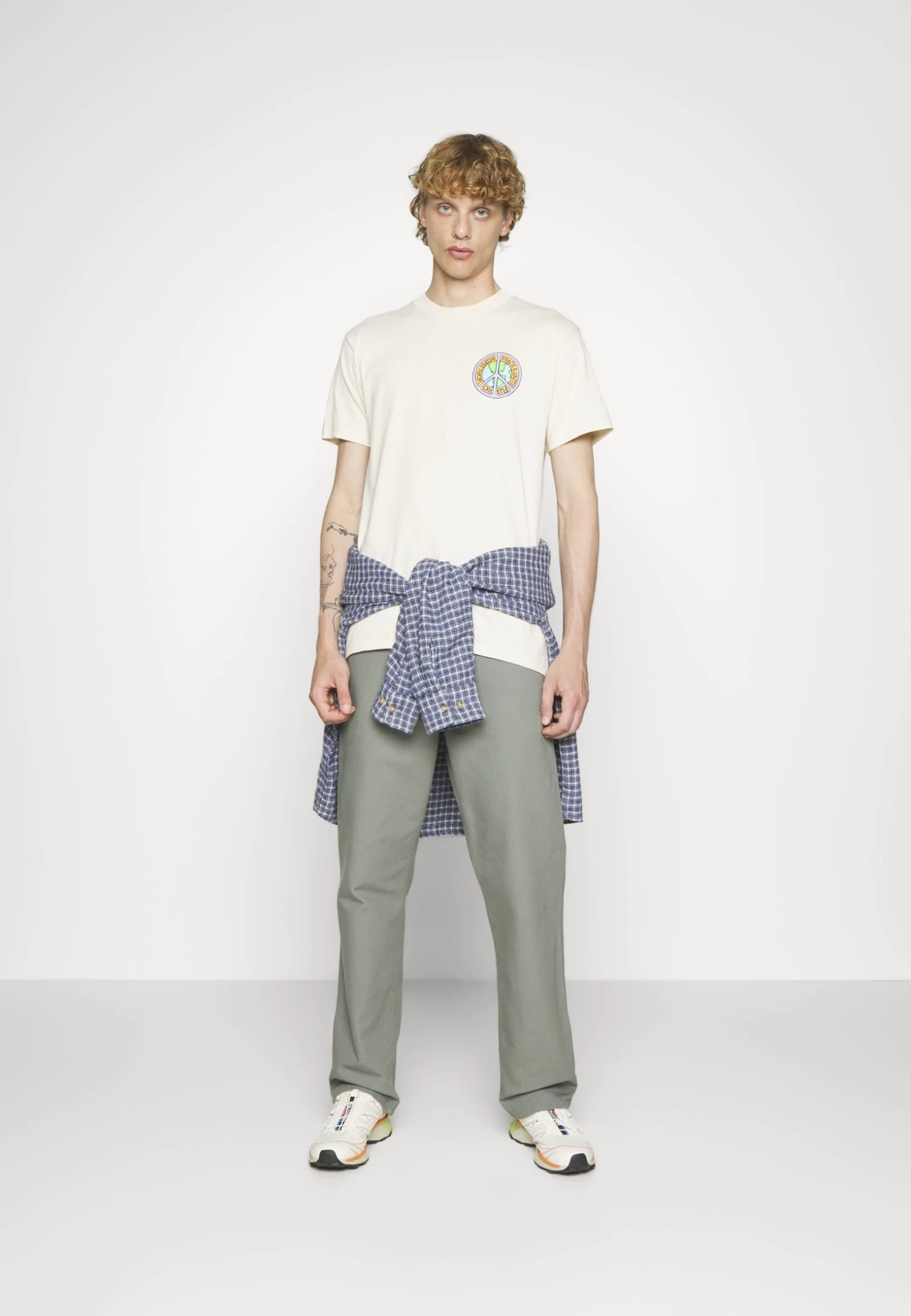 Obey Clothing One Two - Print T-Shirt - Cream - Image 5