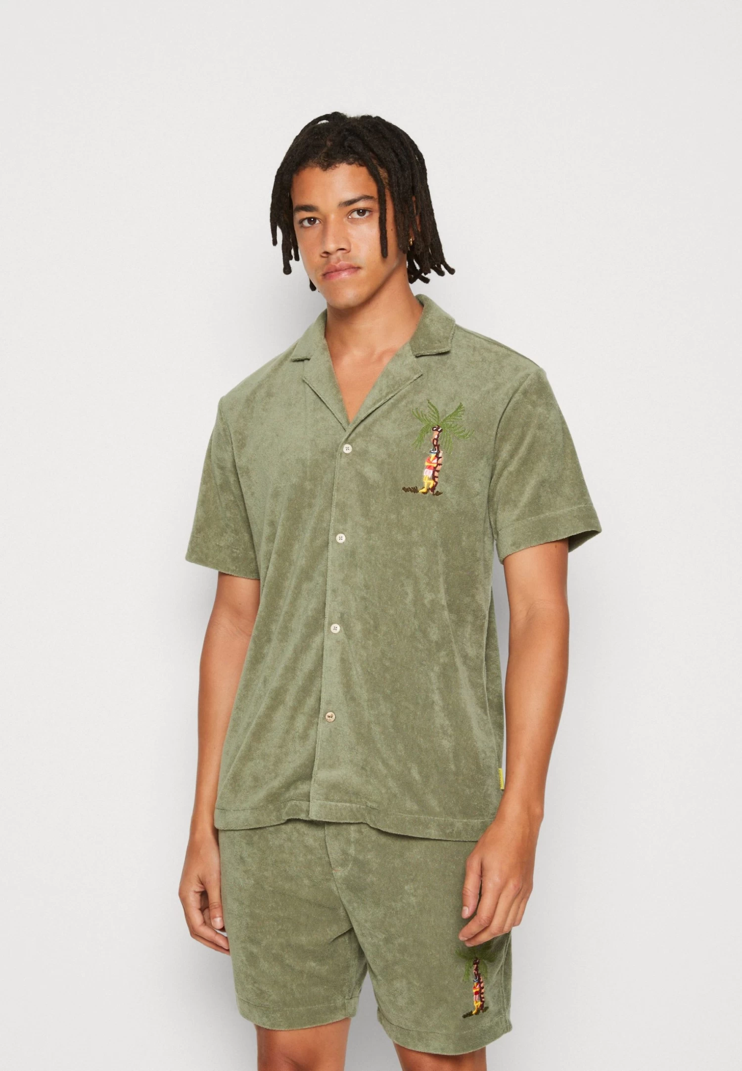 Scotch & Soda Toweling Shirt - Shirt - Army