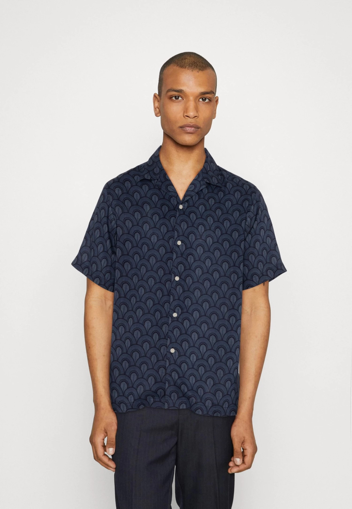 Selected Homme Slhrelax Lee Resort - Shirt - Peacoat