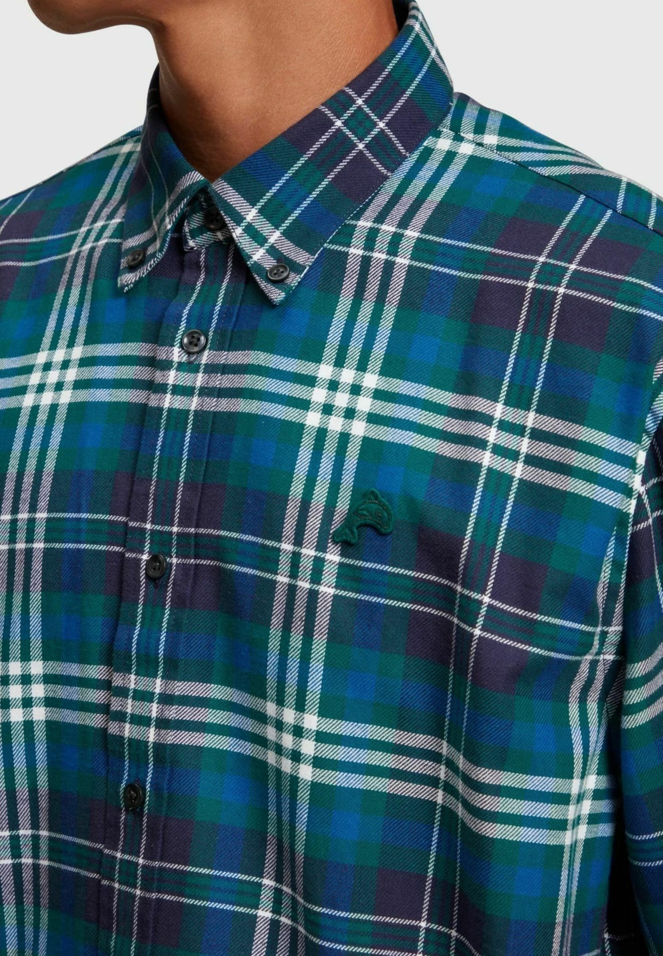 ESPRIT Kariertes- Shirt - Teal Blue - Image 3