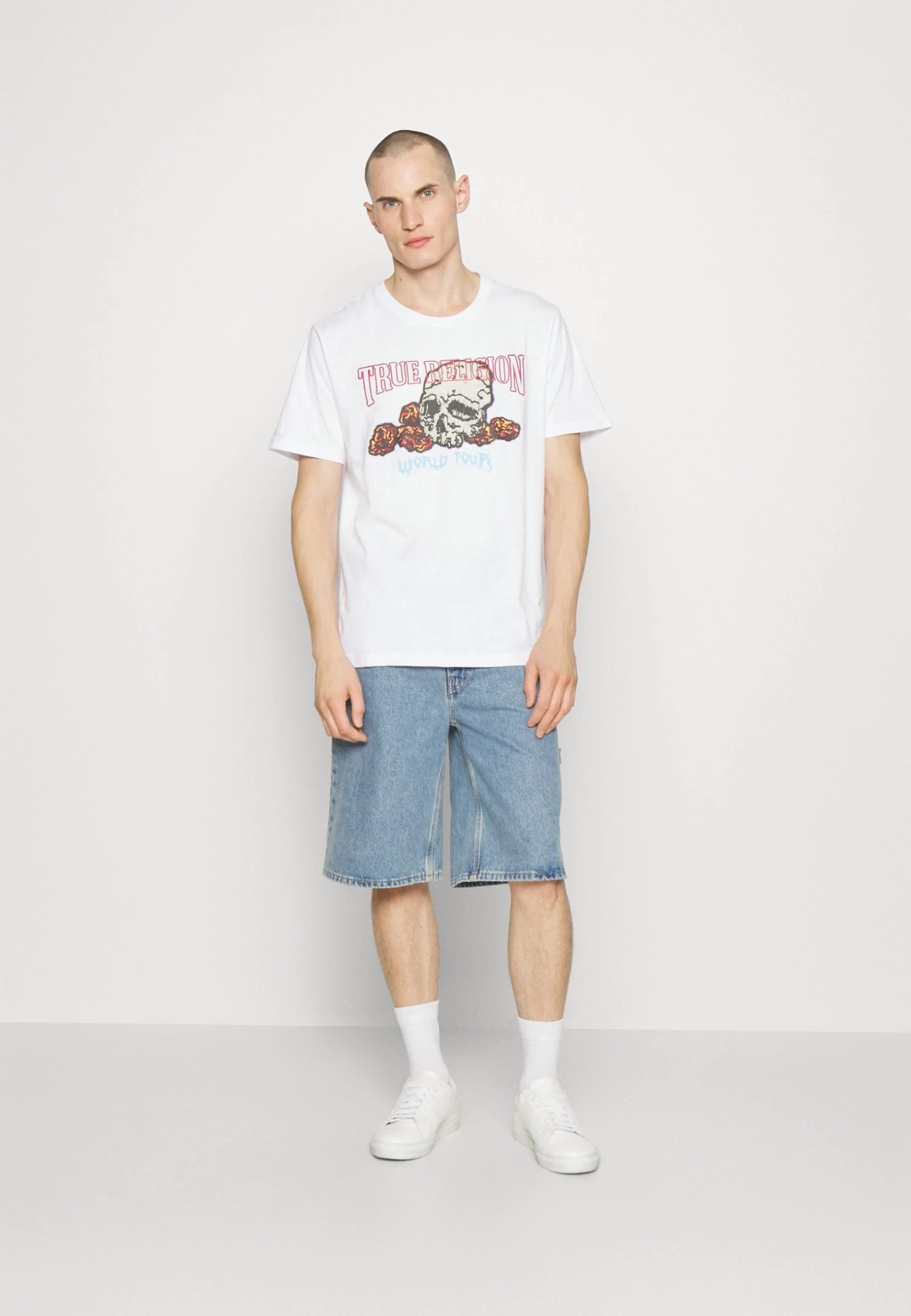 True Religion True Skull- Print T-Shirt - White - Image 2