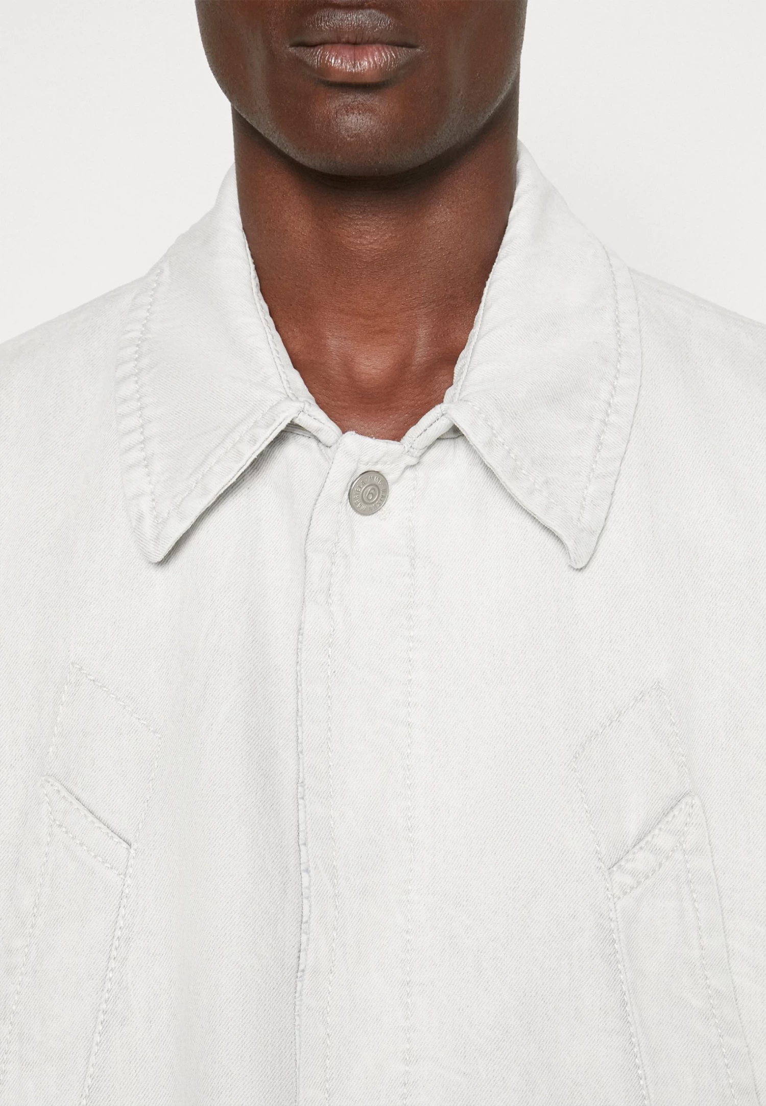 MM6 Maison Margiela Unisex - Trenchcoat - White - Image 8