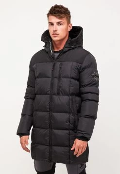 Grayson Longline Puffer Jacket - Winter Coat - Jet Black