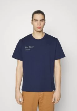 Les Deux Brody - Print T-Shirt - Dark Navy/Hegde Green