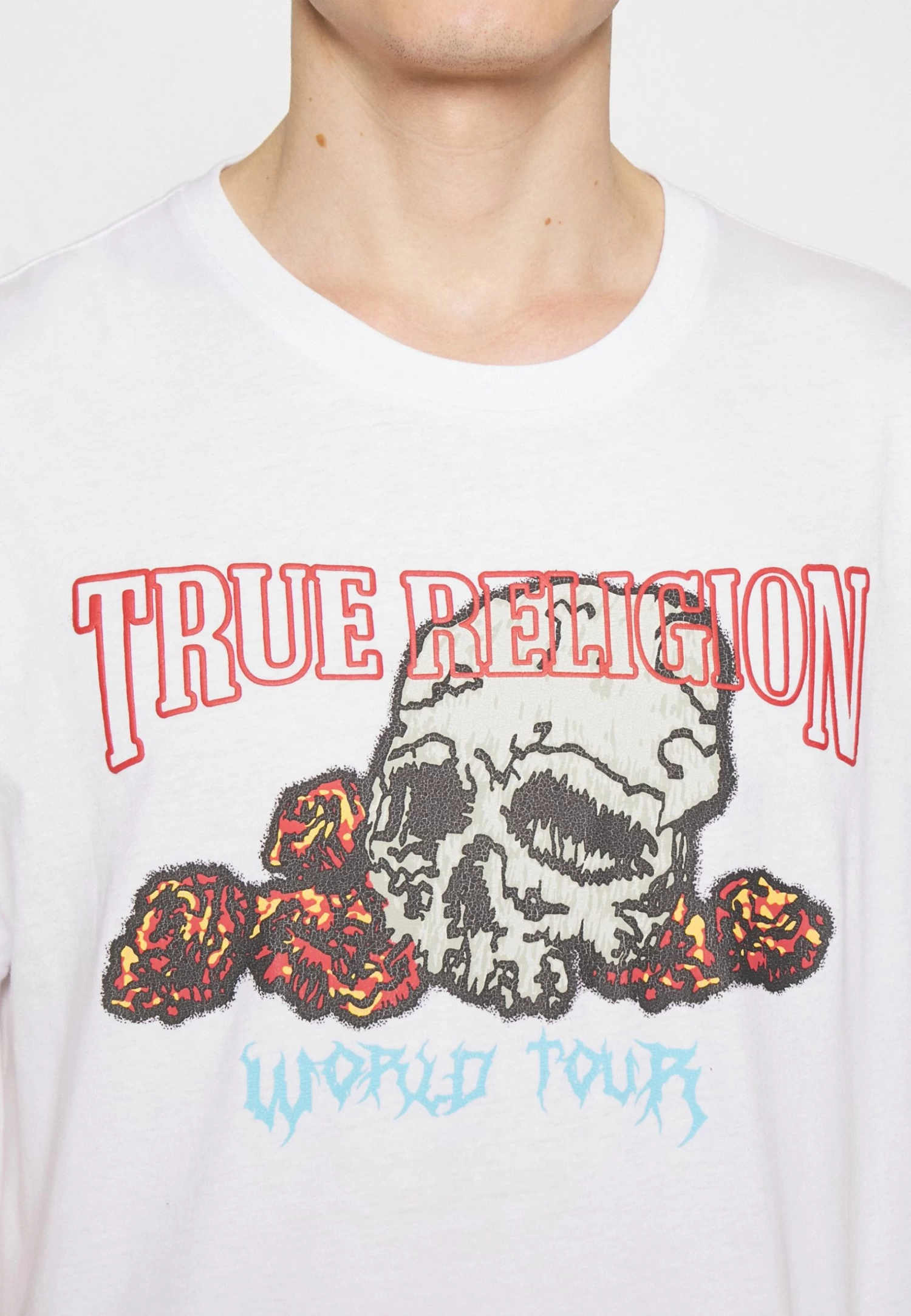 True Religion True Skull- Print T-Shirt - White - Image 7