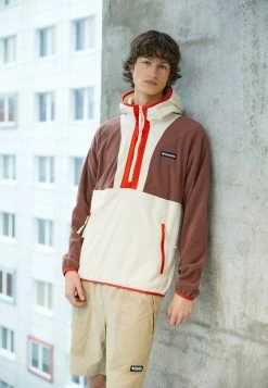 Columbia Backbowl™ Lite Half Zip Hoodie - Hoodie - Light Raisin/Chalk/Spicy