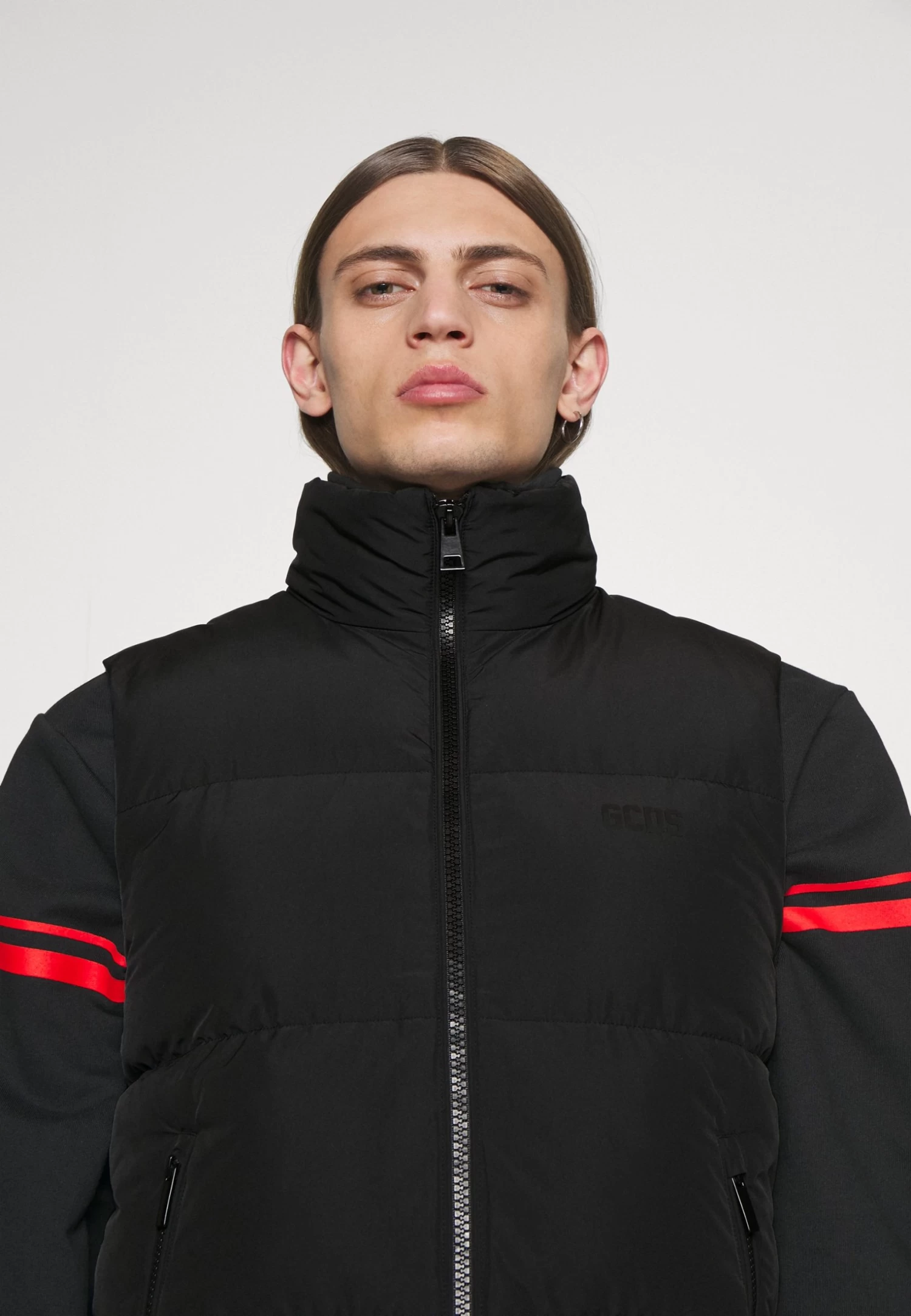 GCDS Low Band Puffy Vest - Waistcoat - Black - Image 6