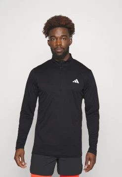 ADIDAS PERFORMANCE Zip - Long Sleeved Top - Black White