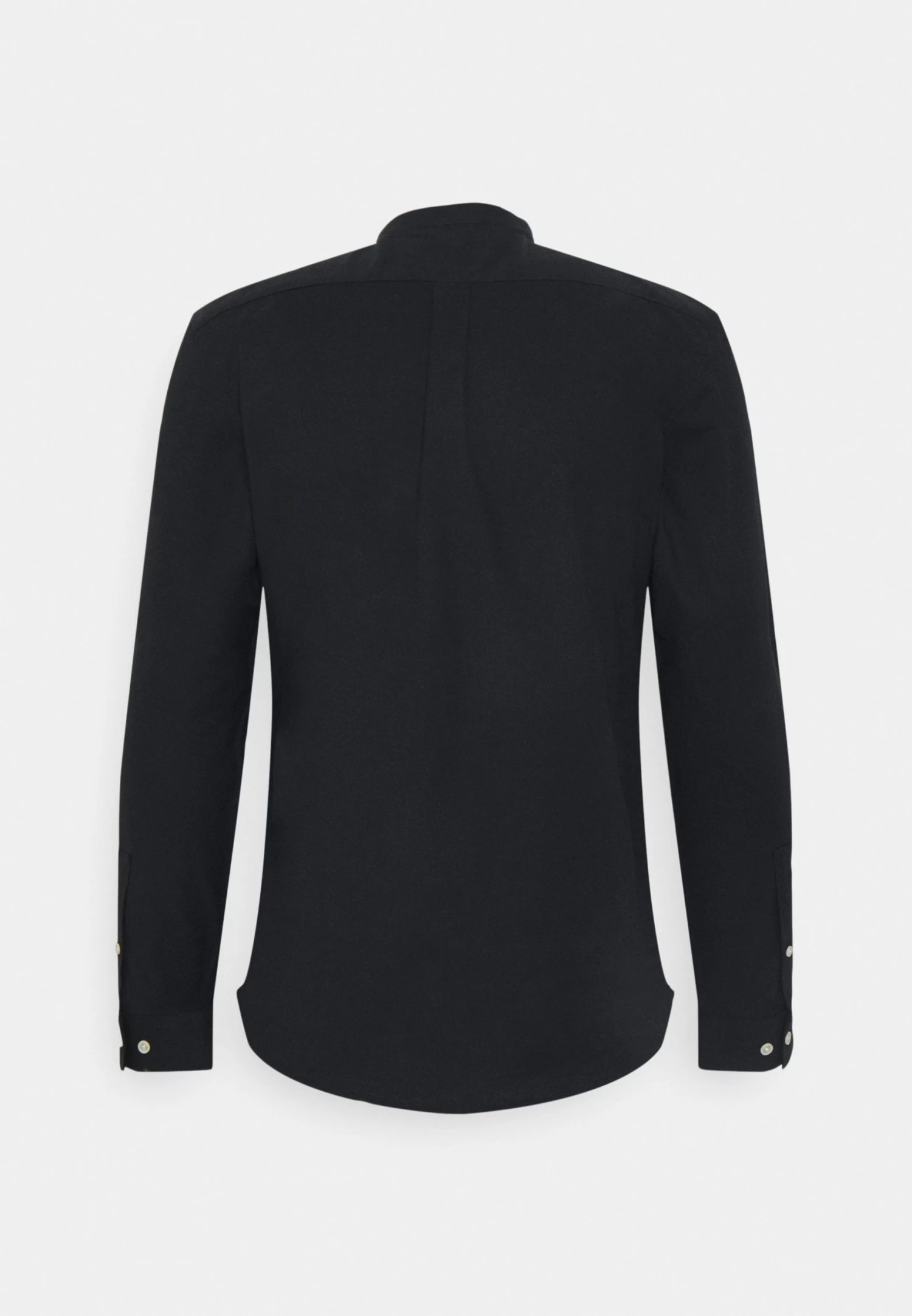 Lindbergh Oxford Manderin Superflex Ls - Shirt - Black - Image 2