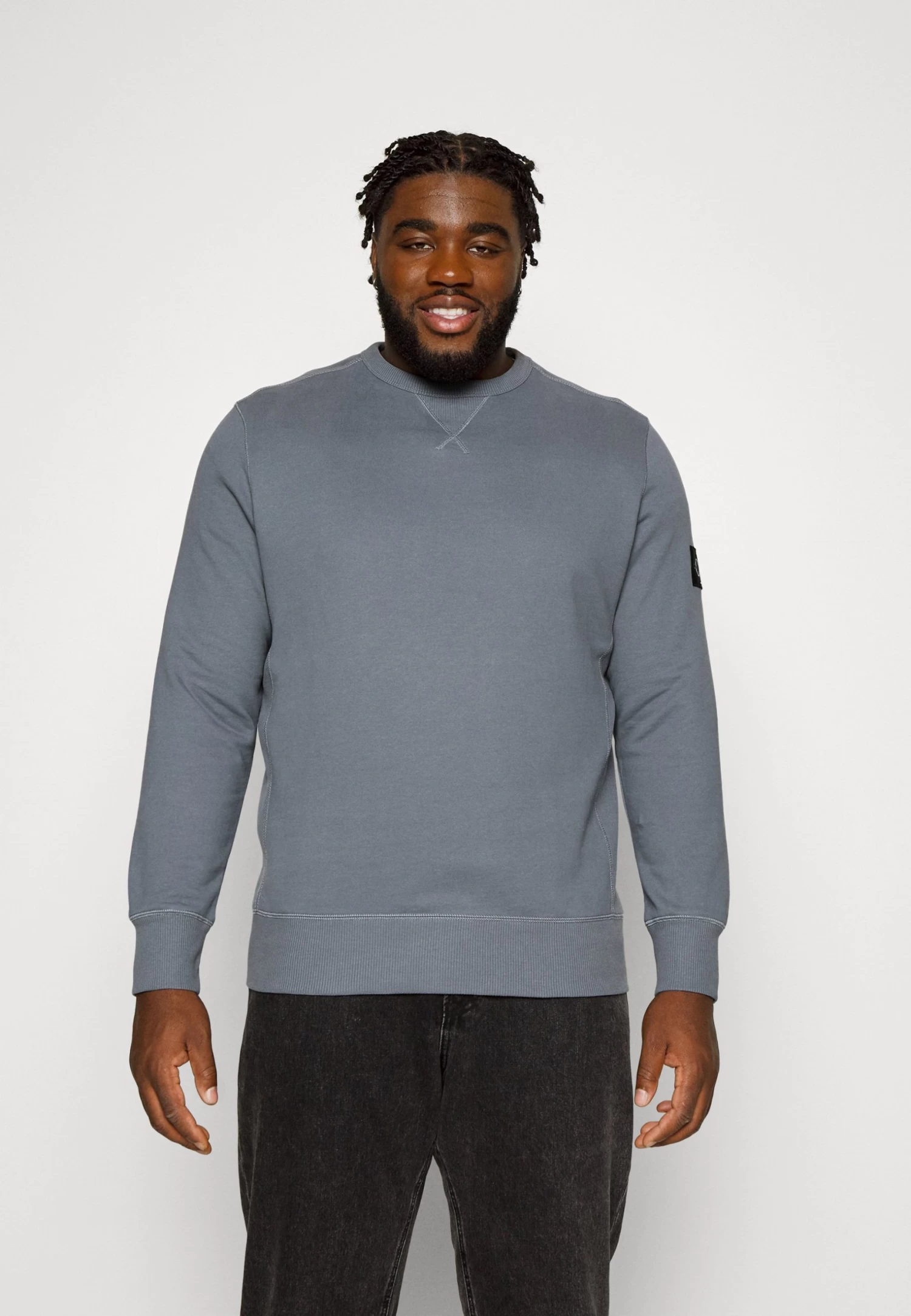 Monogram Sleeve Badge - Sweatshirt - Overcast Grey - Image 3