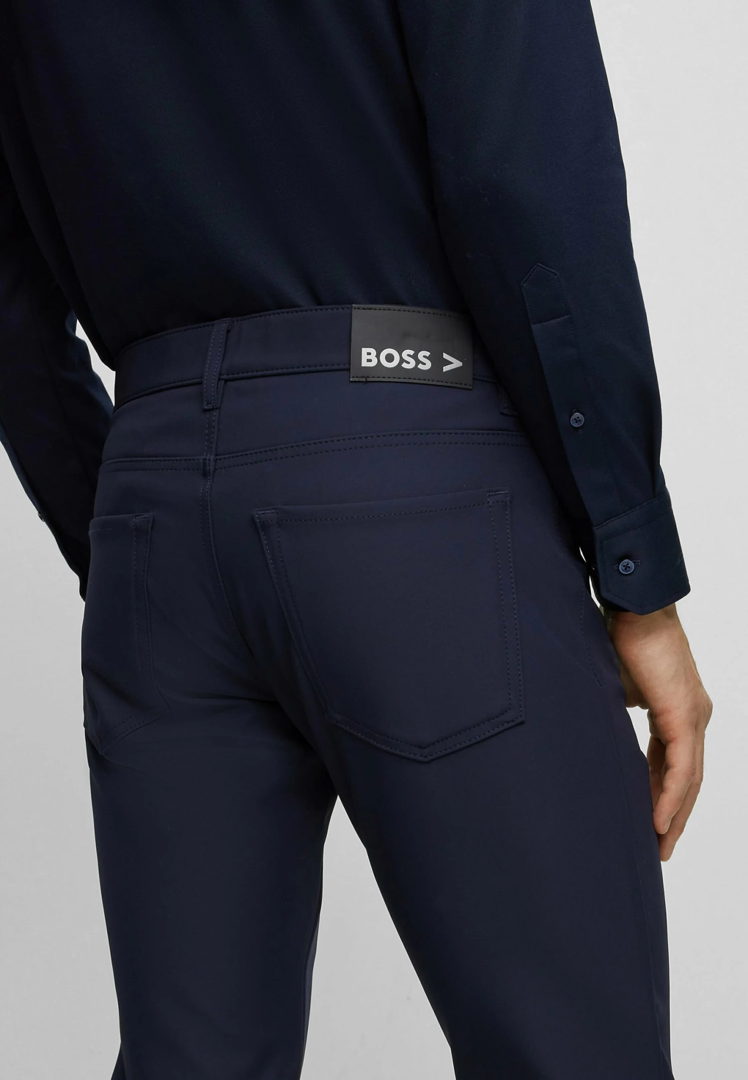 Boss P-Delaware3-1-20 - Straight Leg Jeans - Dark Blue Four - Image 4