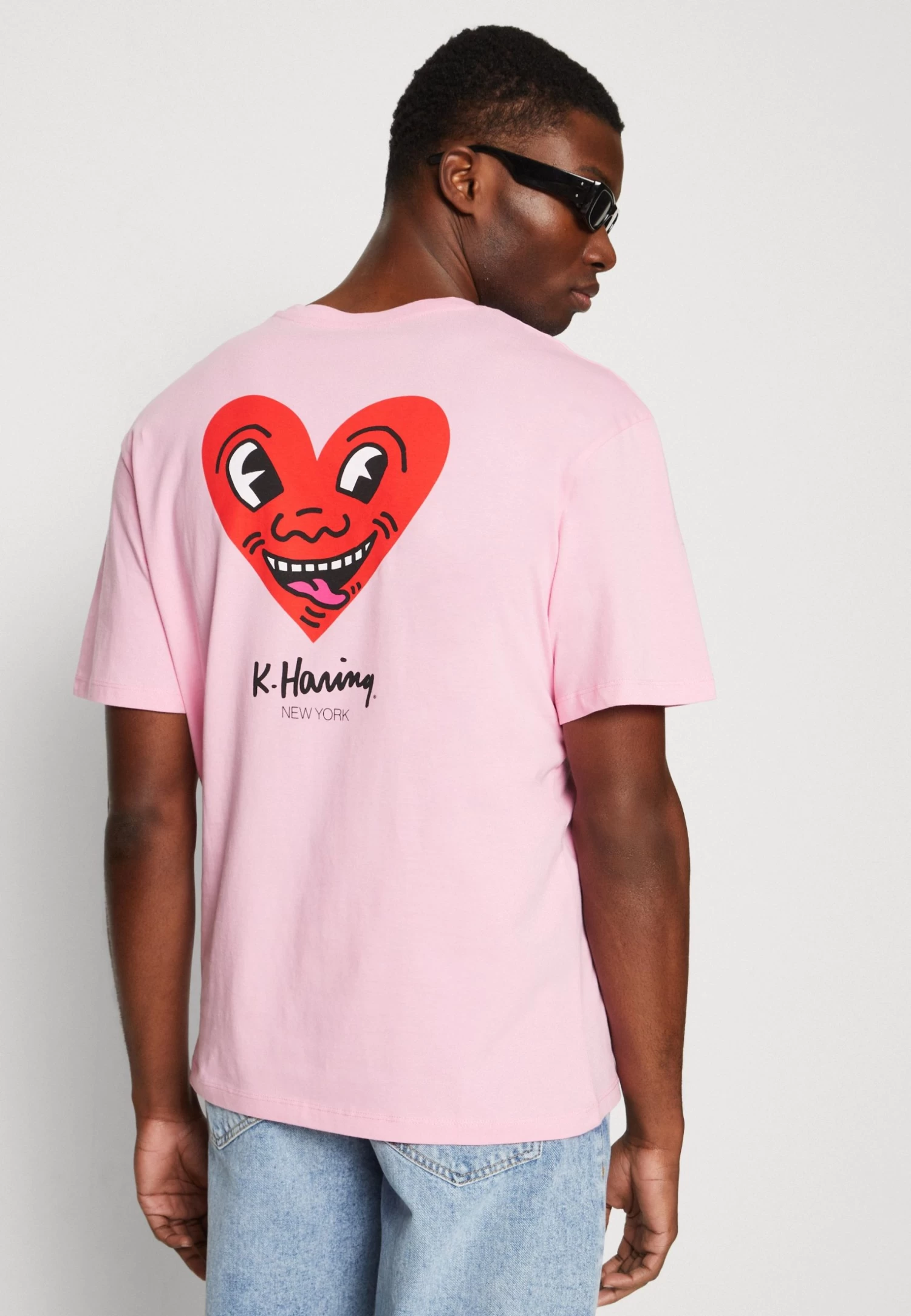 Jack & Jones Jorkeithharing Crew Neck Unisex - Print T-Shirt - Prism Pink - Image 4