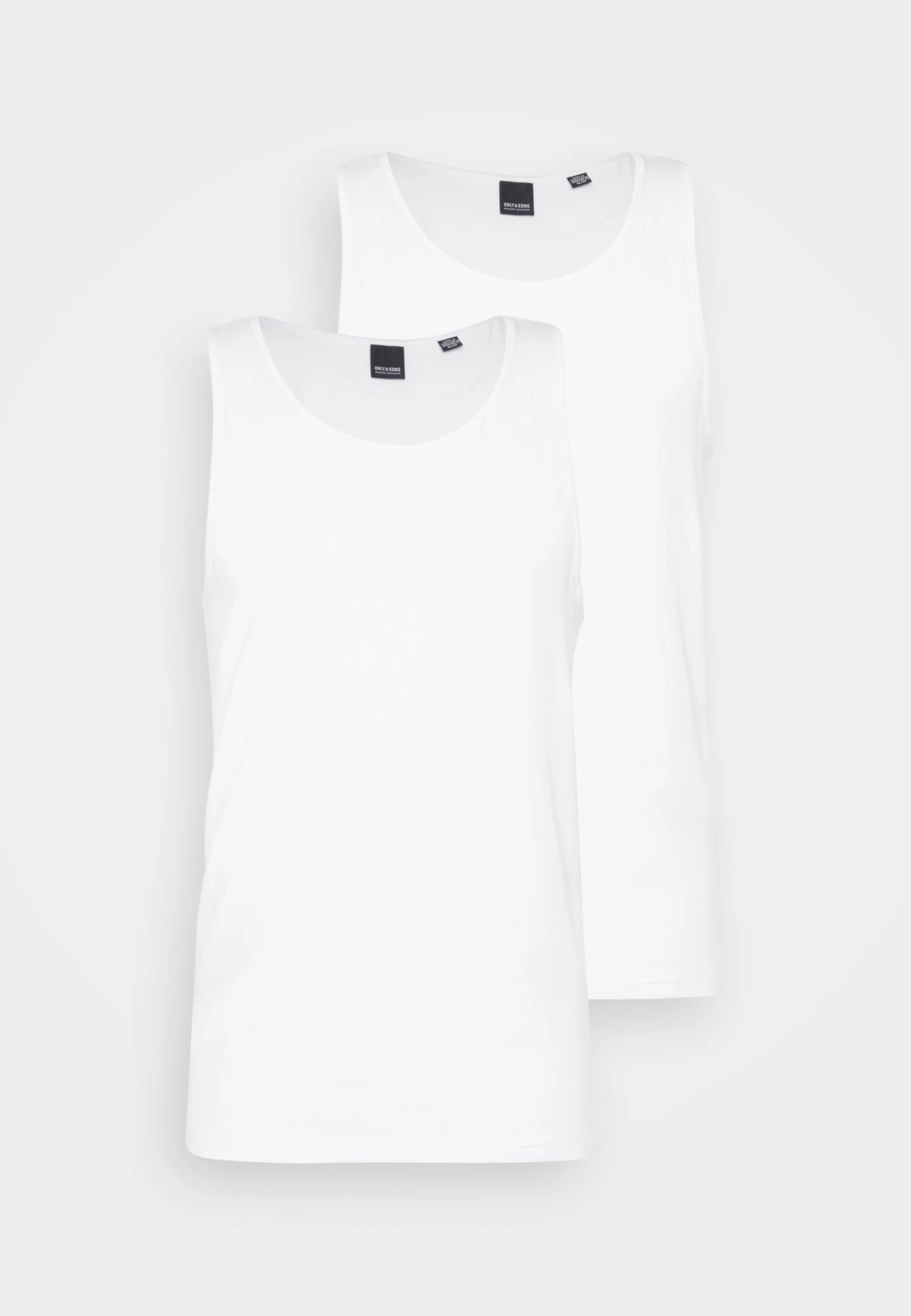 Only & Sons Onsbasic Slim 2 Pack - Top - White - Image 5