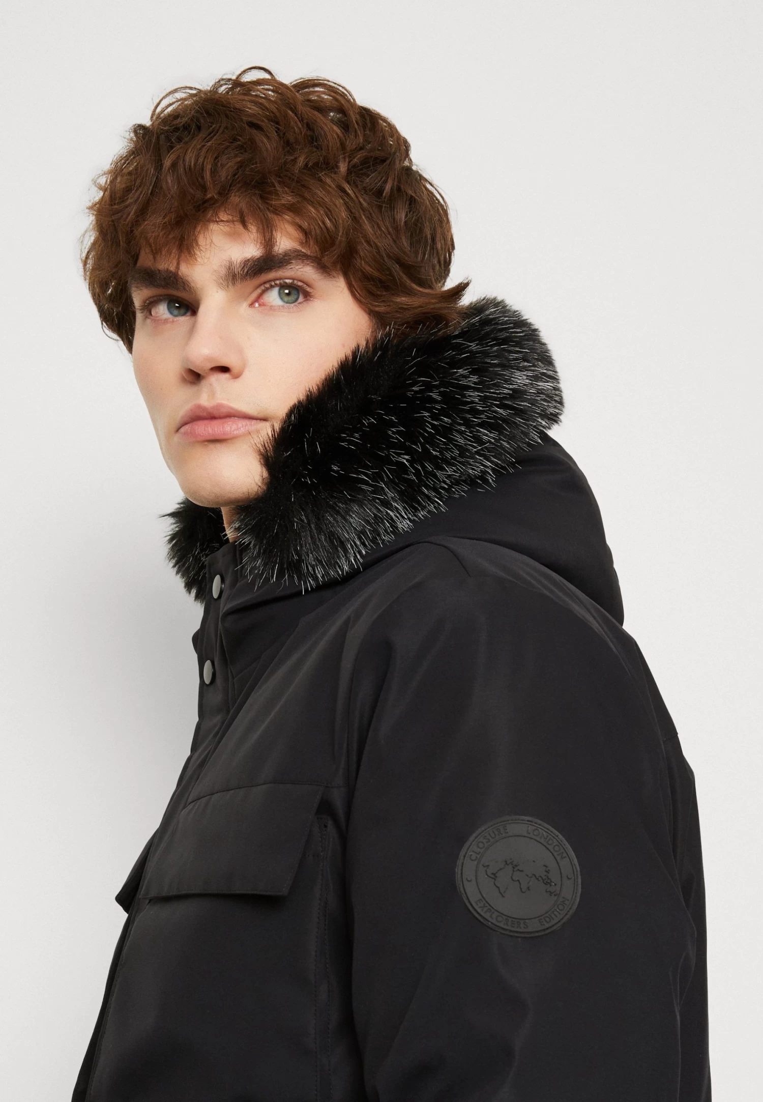 Exploration Pocket Long Jacket - Winter Coat - Black - Image 4