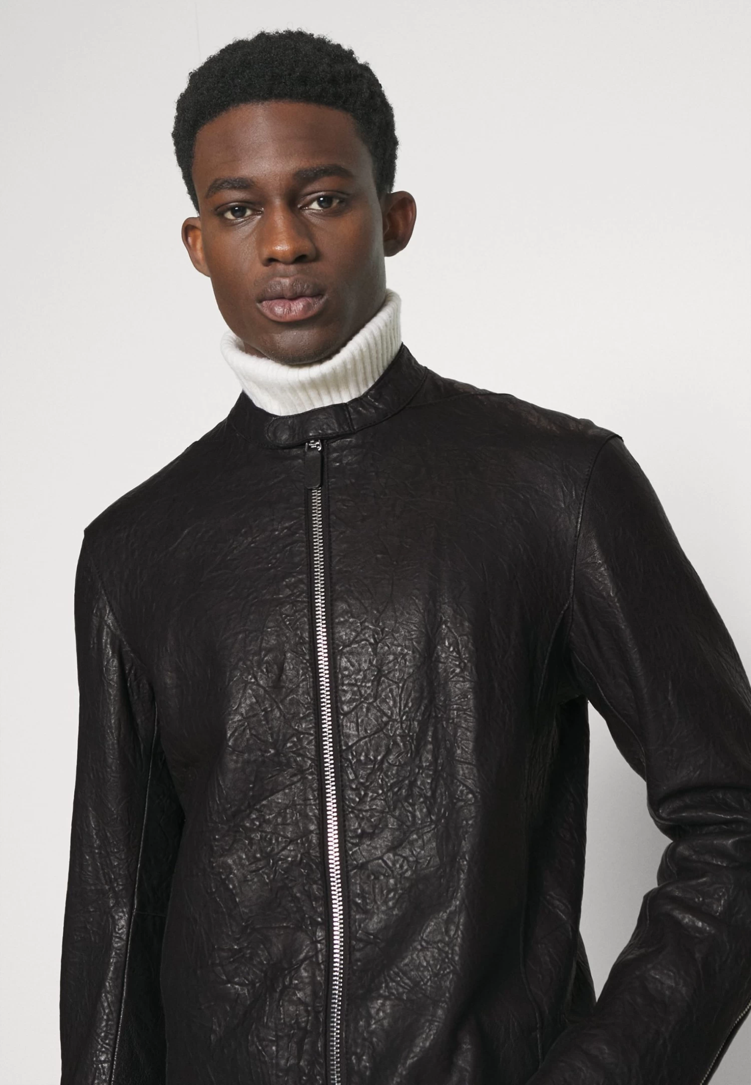 Emporio Armani Blouson - Leather Jacket - Nero - Image 4