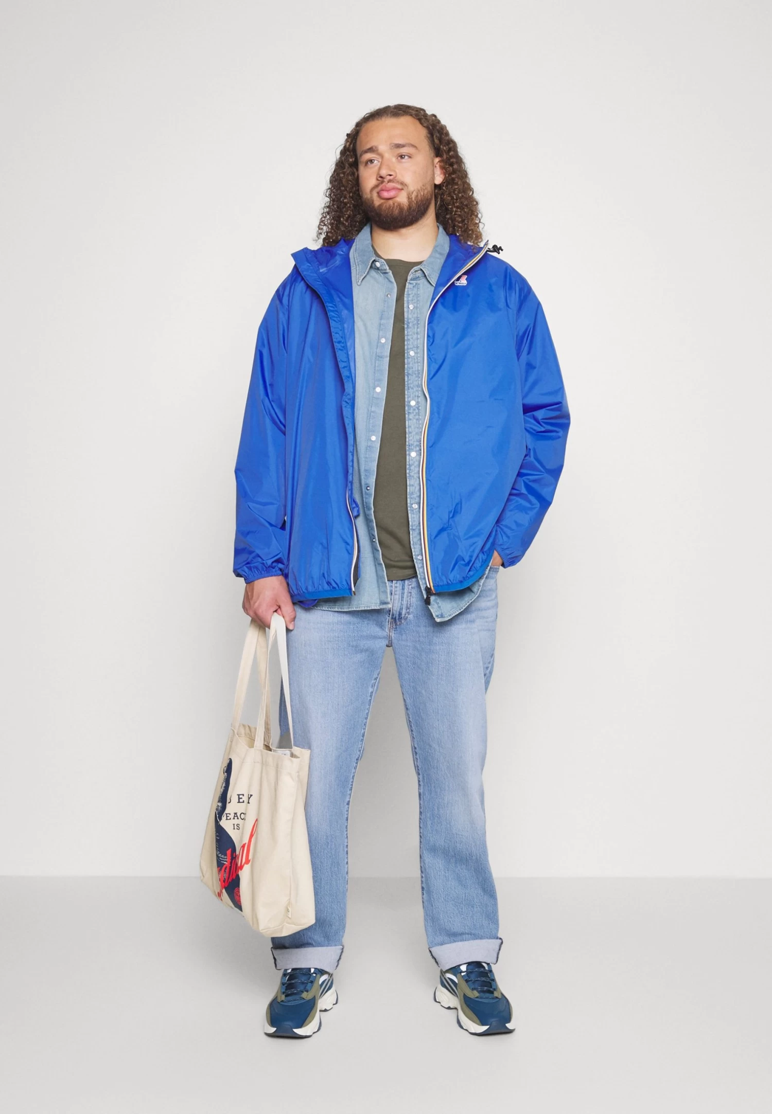 K-Way Plus Le Vrai Claude Unisex - Short Coat - Blue Royal - Image 2