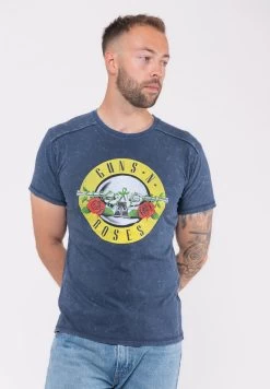 Guns N' Roses Classic Band Logo Snow Wash - Print T-Shirt