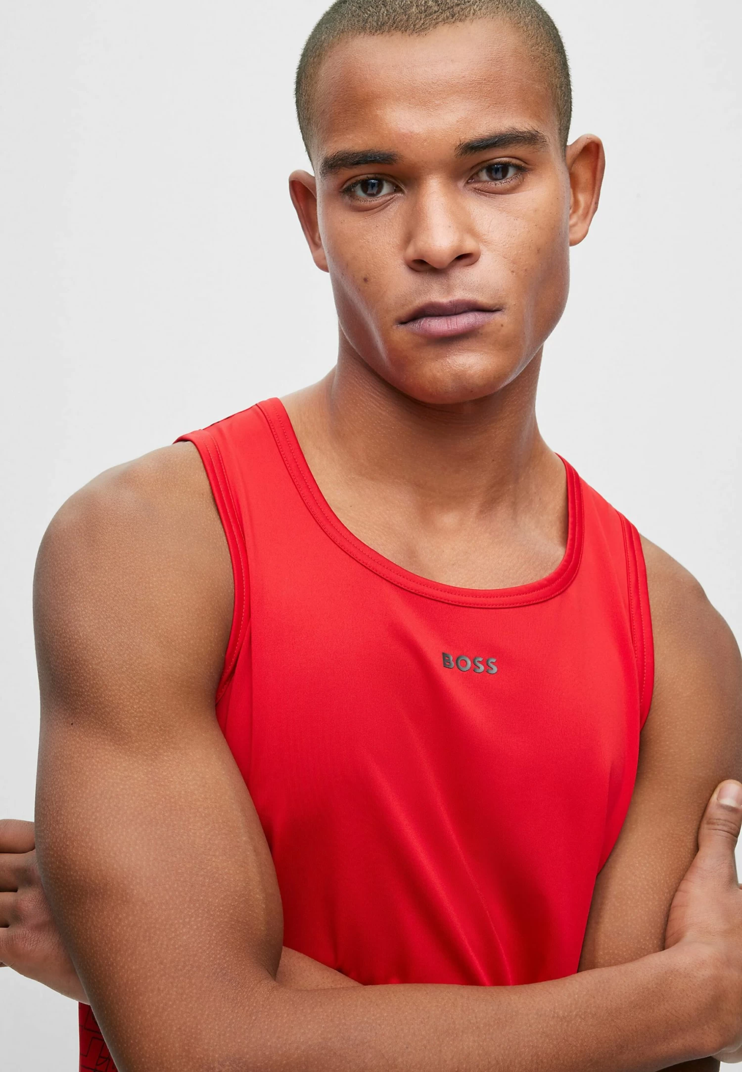 Boss Tank Active- Top - Red - Image 4