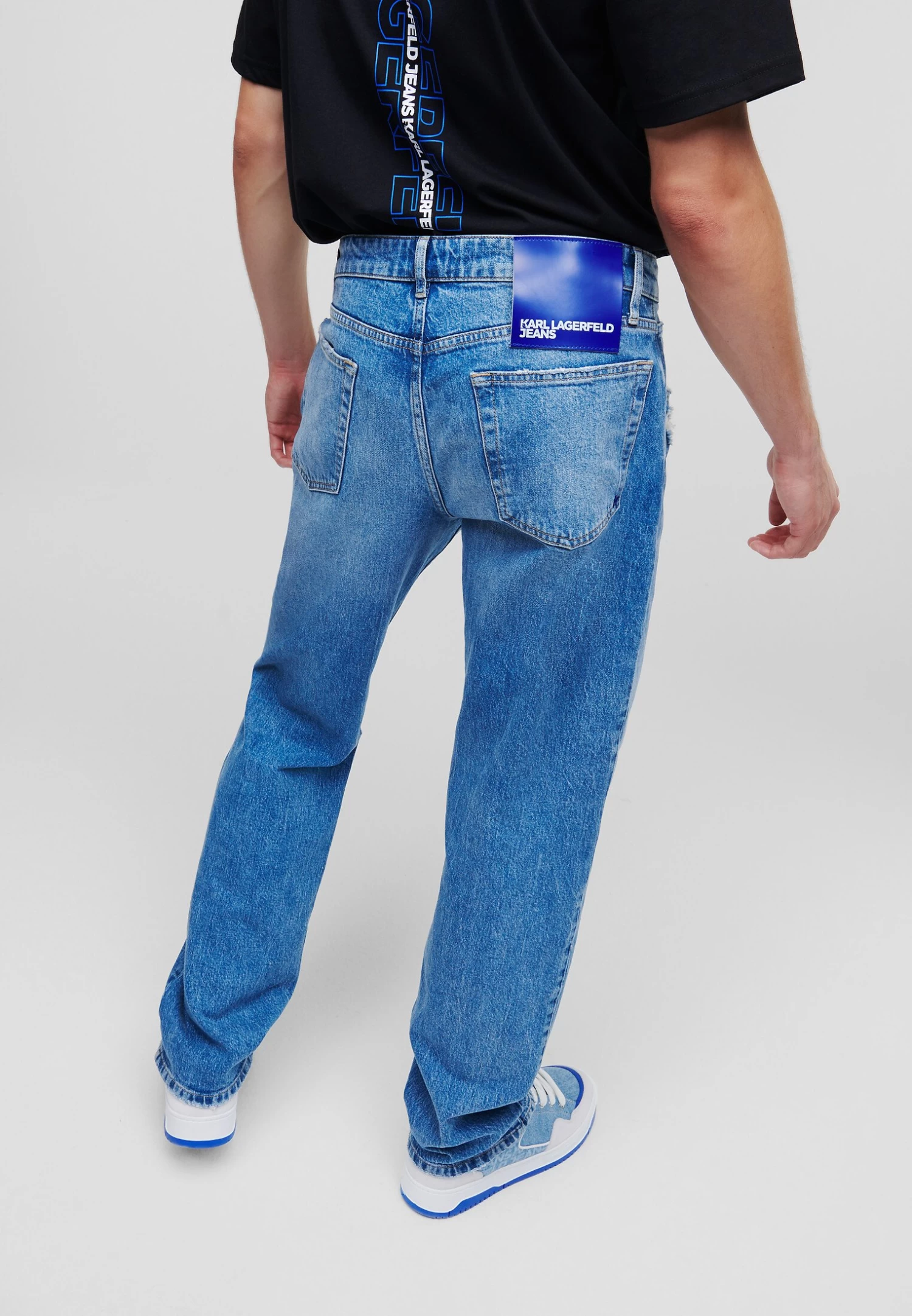 Karl Lagerfeld Jeans Straight - Straight Leg Jeans - J Vintage Visual Blue Dstr - Image 3