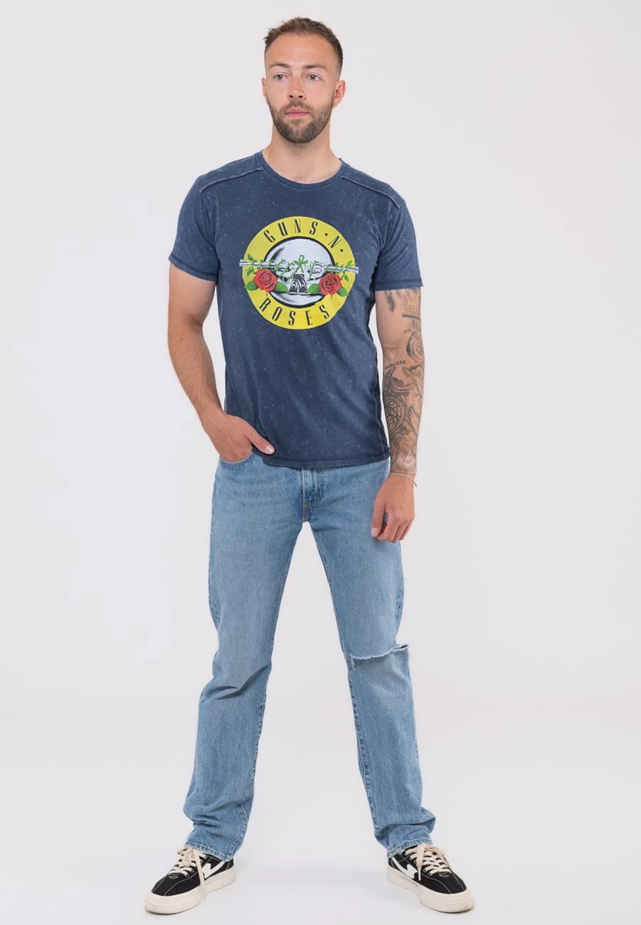 Guns N' Roses Classic Band Logo Snow Wash - Print T-Shirt - Image 2