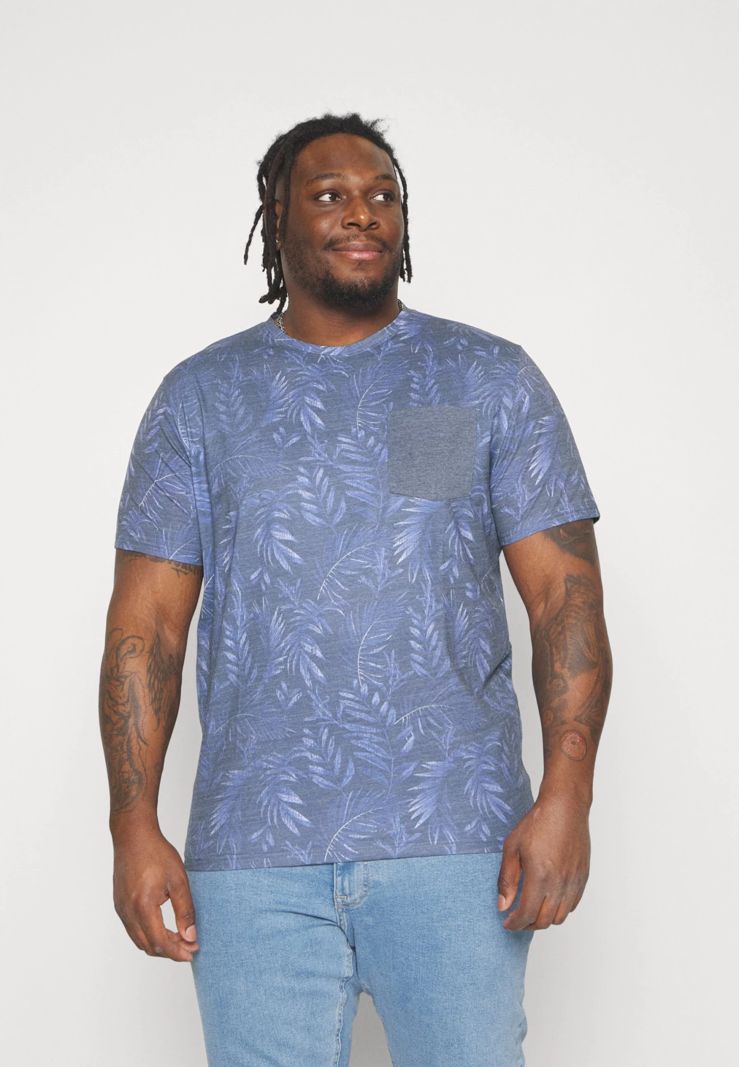 Pier One Print T-Shirt - Dark Blue